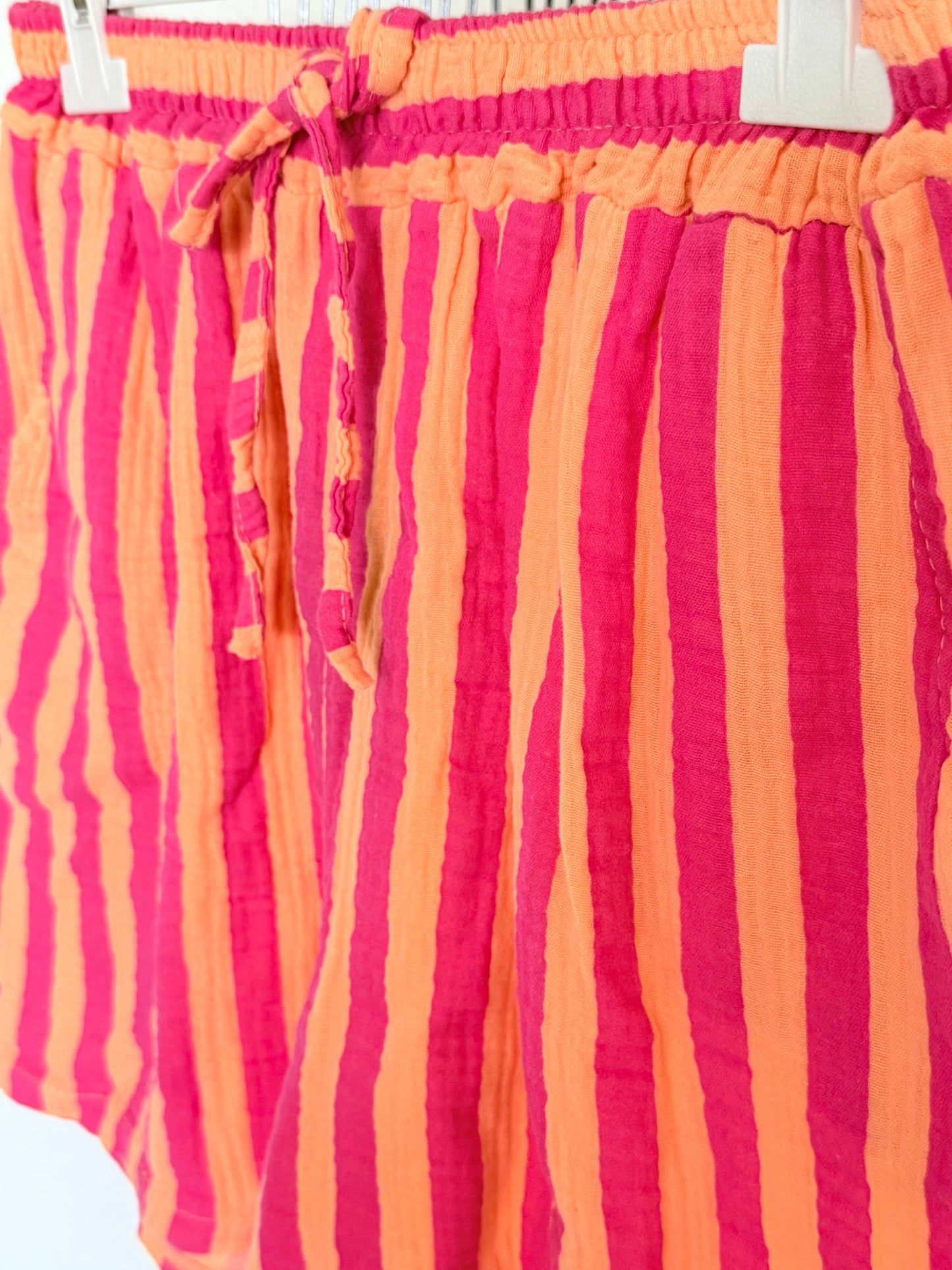 Musselin Shorts - gestreift