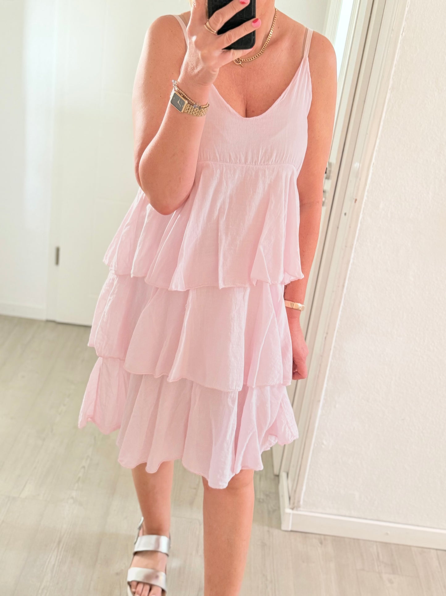 Rüschenkleid - rosa