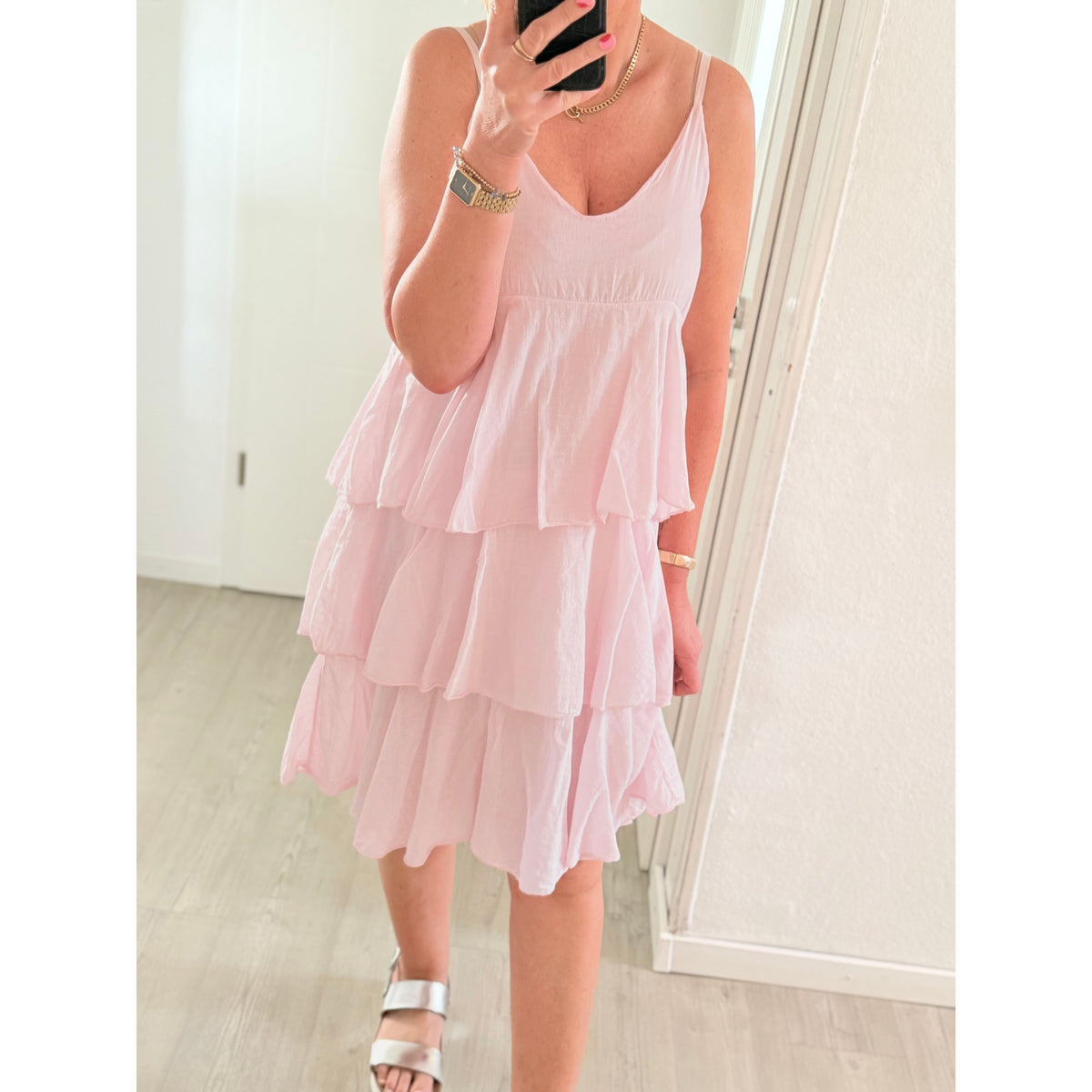 Rüschenkleid - rosa