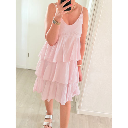 Rüschenkleid - rosa