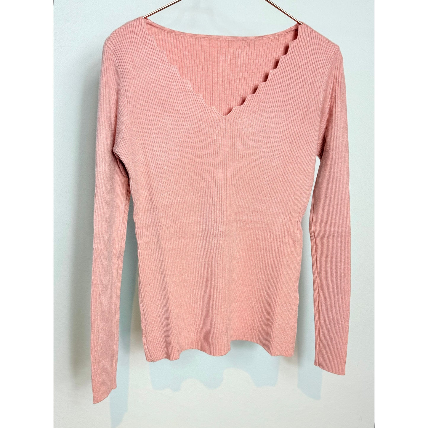 Shirt mit Zick Zack - altrose