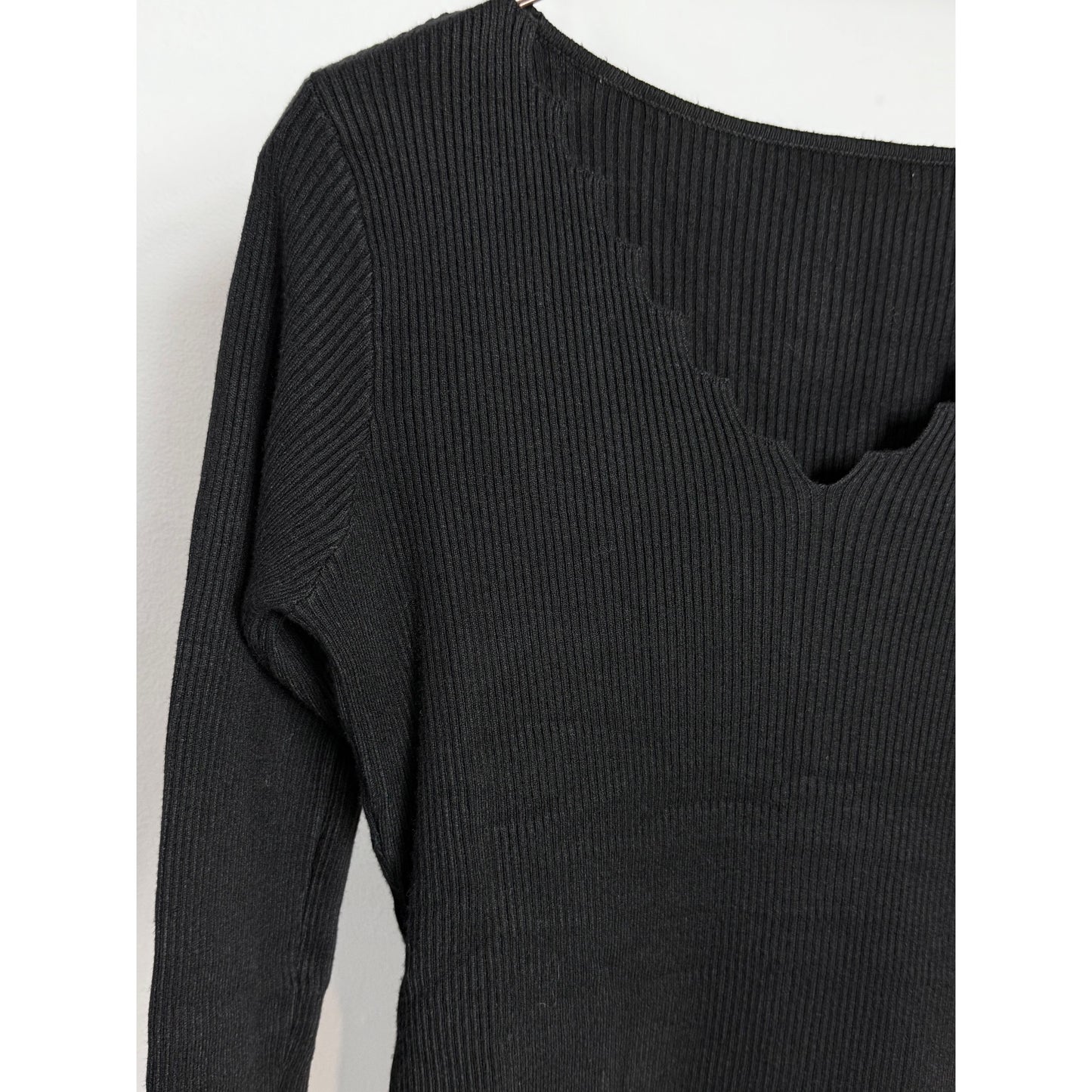 Shirt mit Zick Zack - schwarz