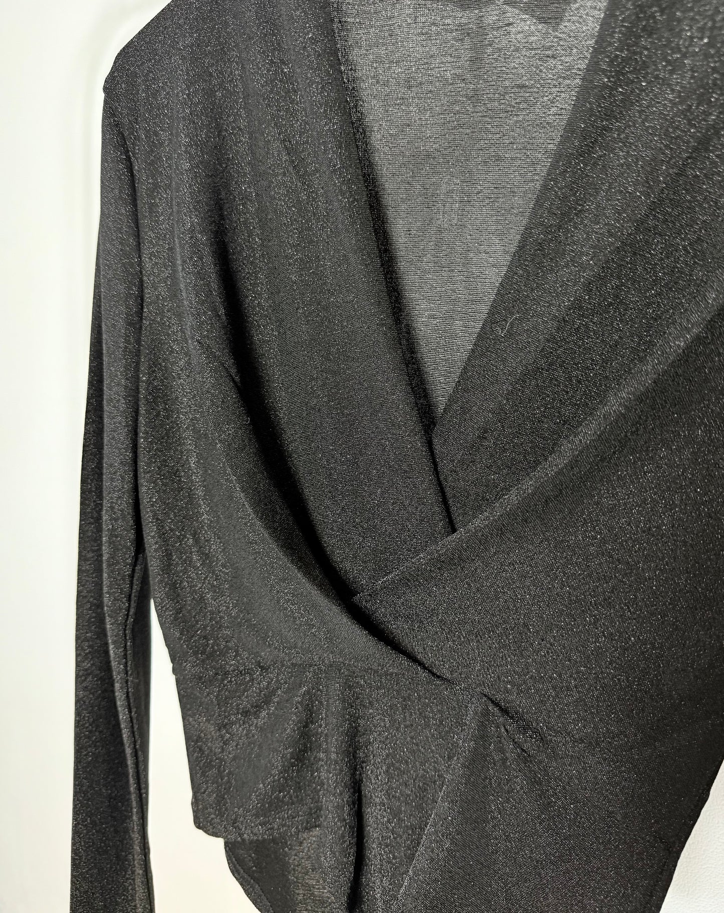 Body mit Schimmer - schwarz