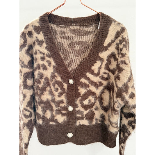 Strickjacke Leo - beige