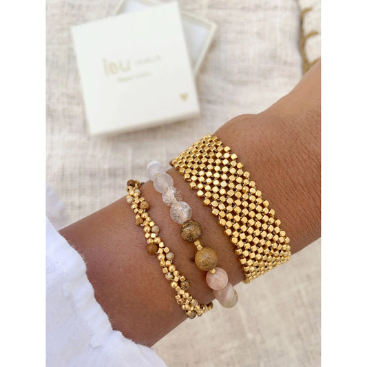 IBU Jewels Armband Cap Mesh -gold