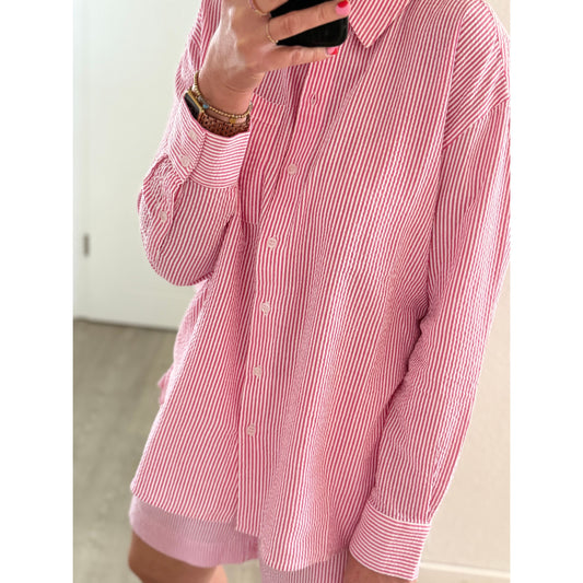MSCH Bluse pink/weiĂ