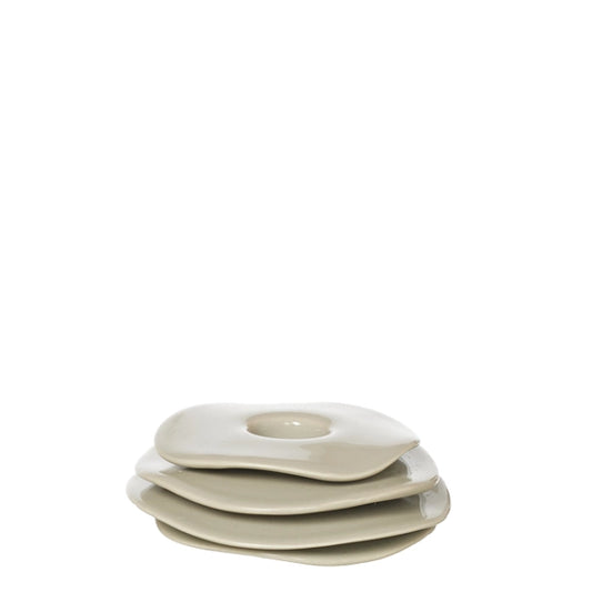 Lübech Living Lily Taper Candle Holder / Kerzenhalter glossy finish -sand-