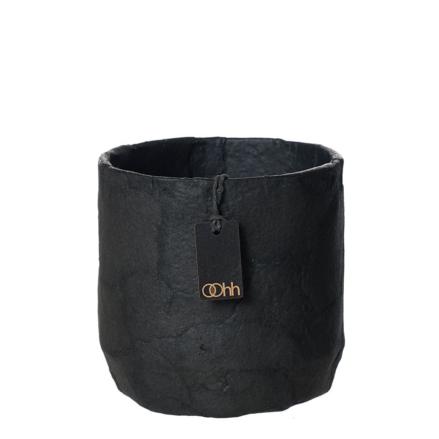Lübech Living Pulp flower pot. Zero Waste - schwarz