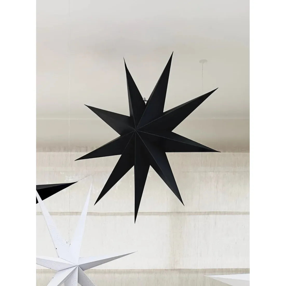 WEIHNACHTSSTERN - schwarz - 9 PUNKTE - 60 CM