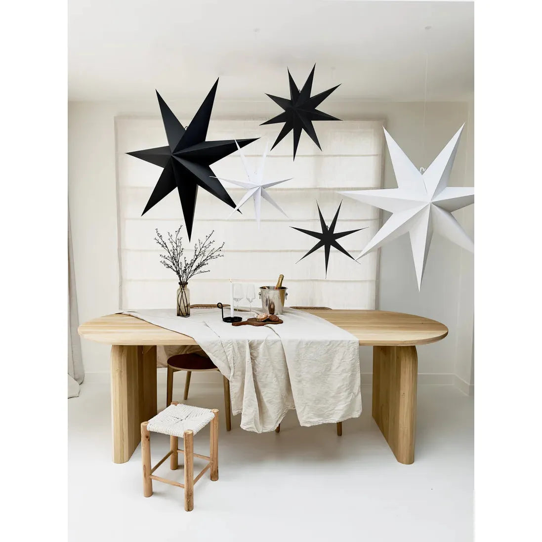 WEIHNACHTSSTERN - WEISS - 9 PUNKTE - 60 CM