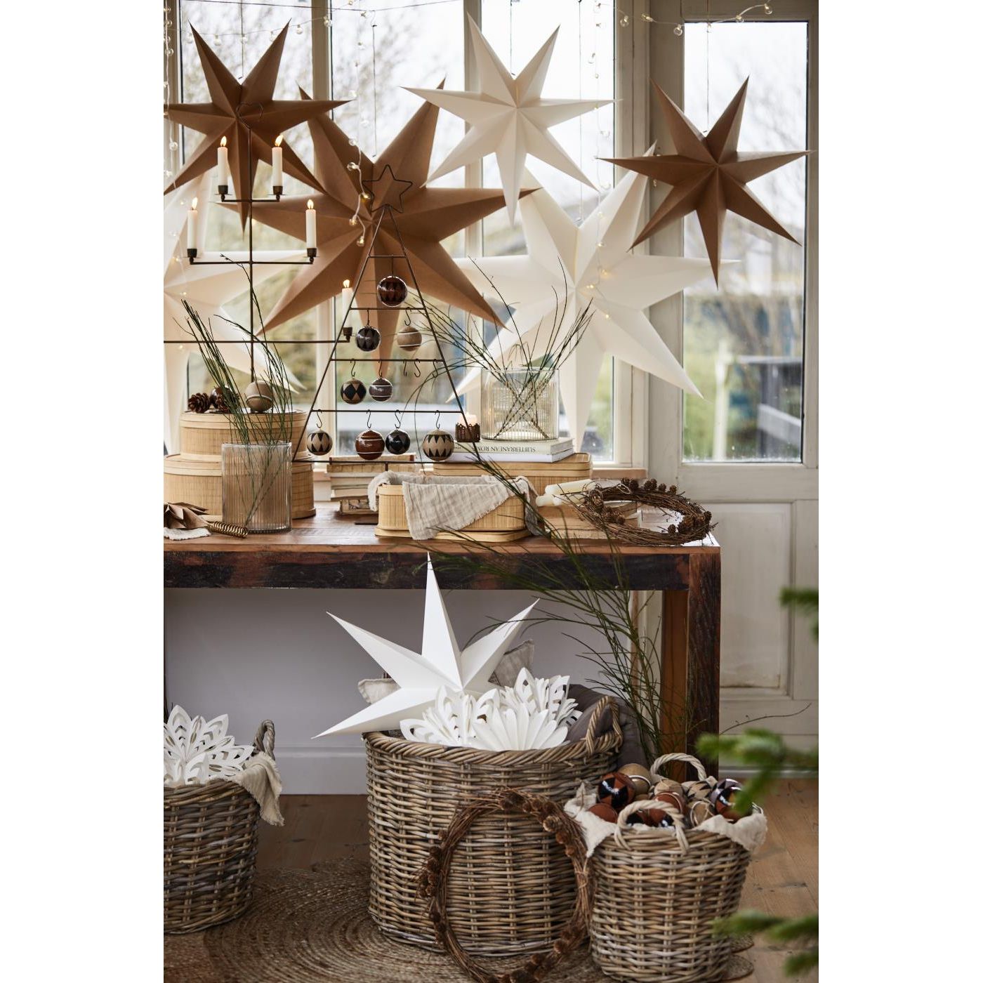 Ib Laursen Stern z. hängen Papier -braun- D90cm