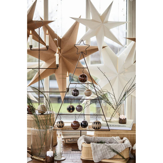 Ib Laursen Stern z. hängen Papier -braun- D90cm