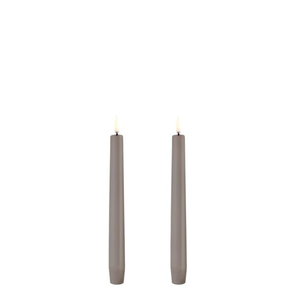 Piffany Copenhagen uyuni / LED Taper Candle / Stabkerze - sandstone - 2 er Set