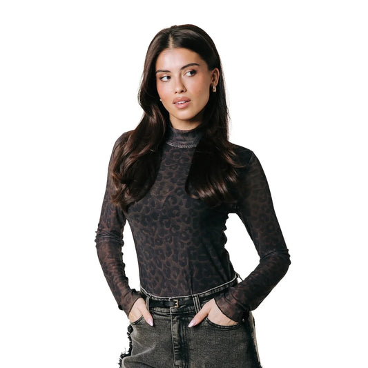 Colourful Rebel Leo-Mesh-Oberteil