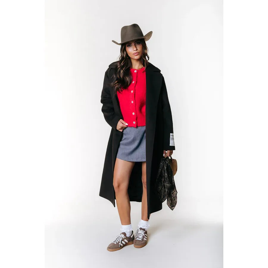 Colourful Rebel Strickjacke Yara Strick - warm red