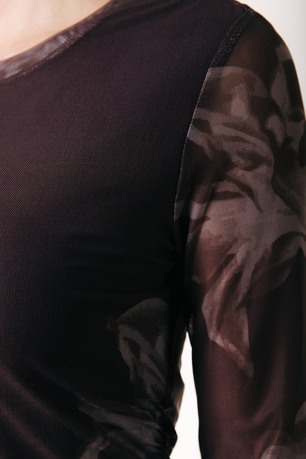 Colourful Rebel Flower Mesh Kleid