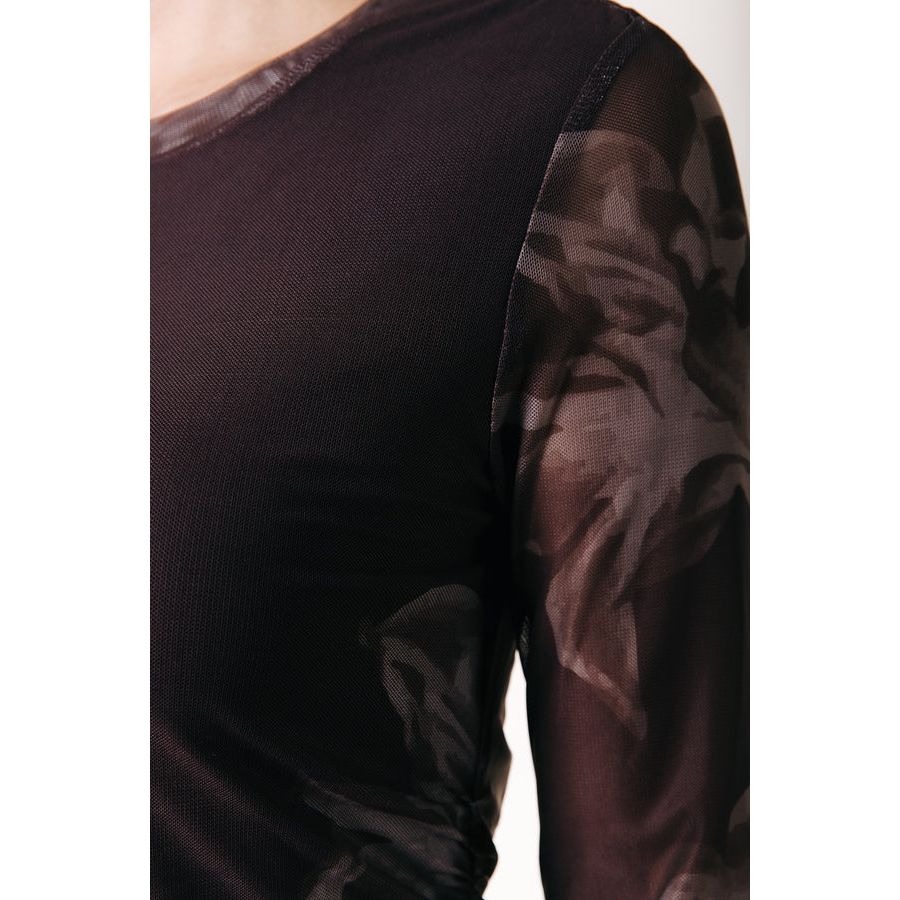 Colourful Rebel Flower Mesh Kleid