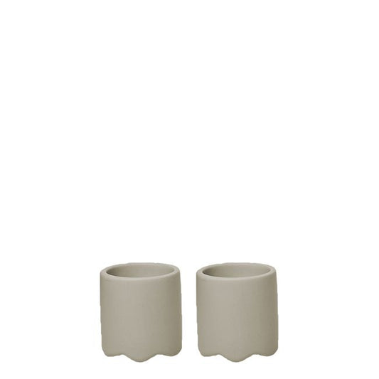 Lübech Living Set of 2 Wave egg cups - light brown