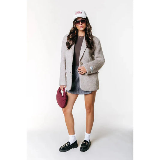 Colourful Rebel Gemma Hairy Blazer - beige