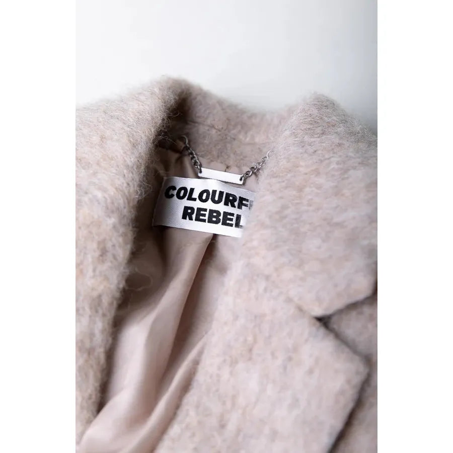 Colourful Rebel Gemma Hairy Blazer - beige