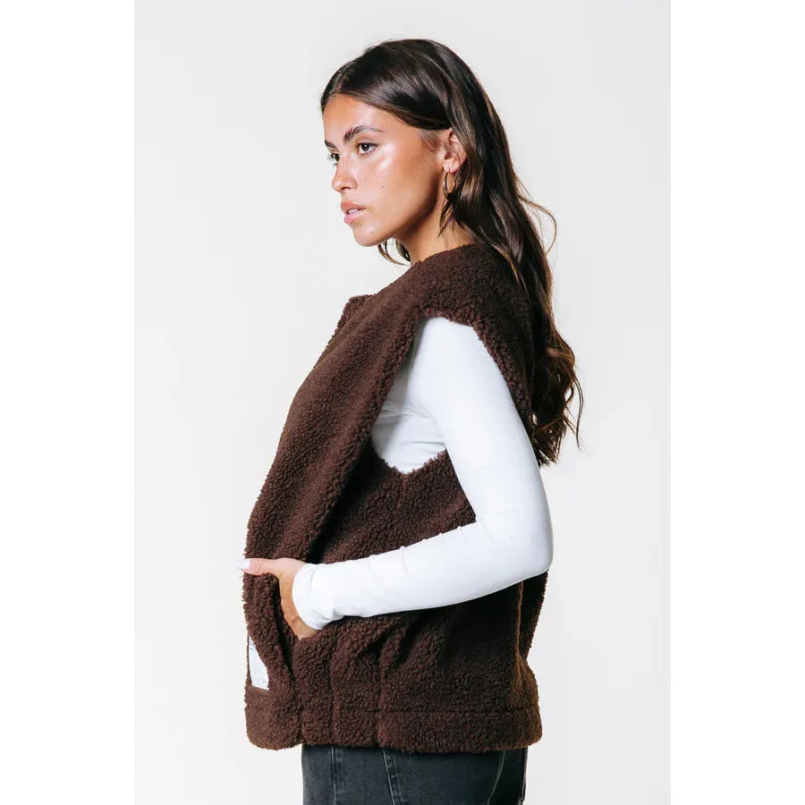 Colourful Rebel Yadi Teddy Gilet -braun