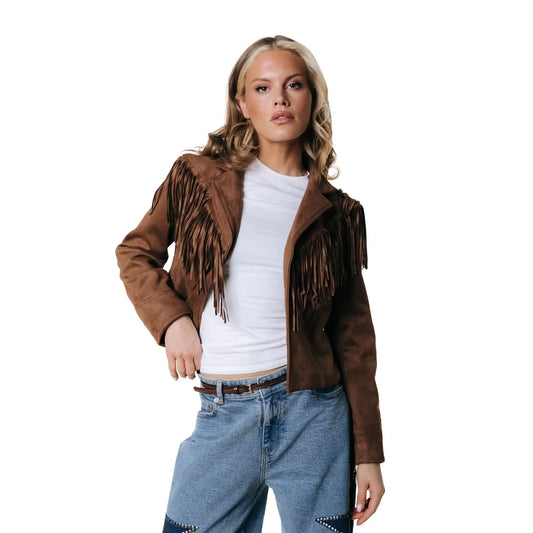 Colourful Rebel Jacke mit Fransen