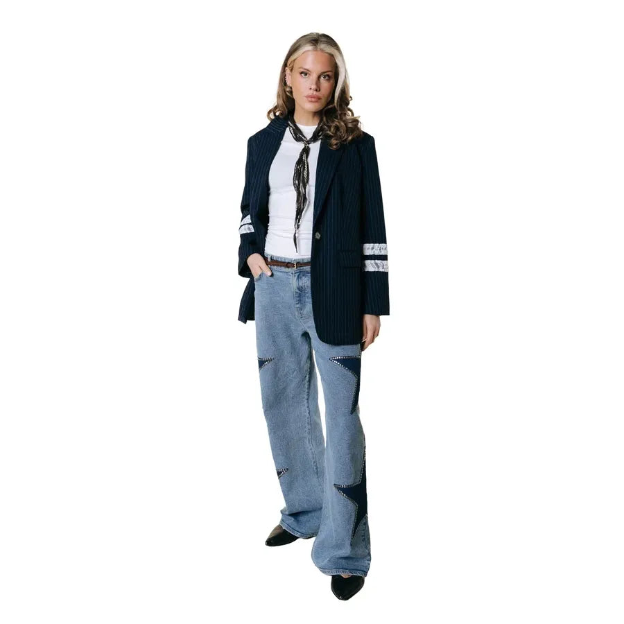 Colourful Rebel Nadelstreifenblazer