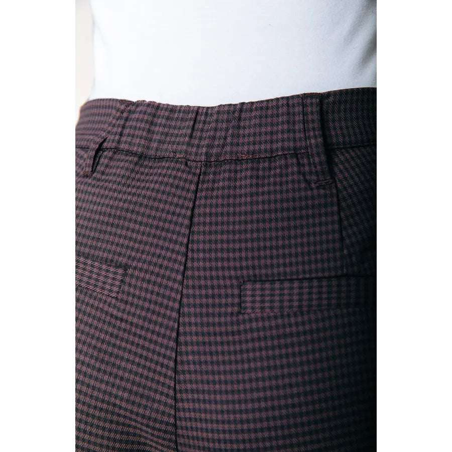 Colourful Rebel Russische Dogtooth Straight Hose - brown