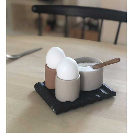 Lübech Living Wave salt & pepper mini bowl - light brown