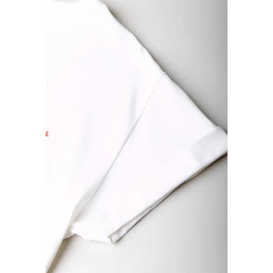 Colourful Rebel Flower Boxy T-Shirt - Standard white