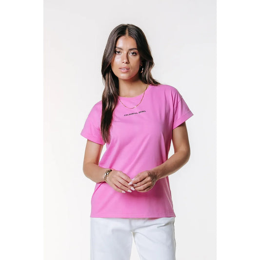 Colourful Rebel Uni Logo T-Shirt - light pink