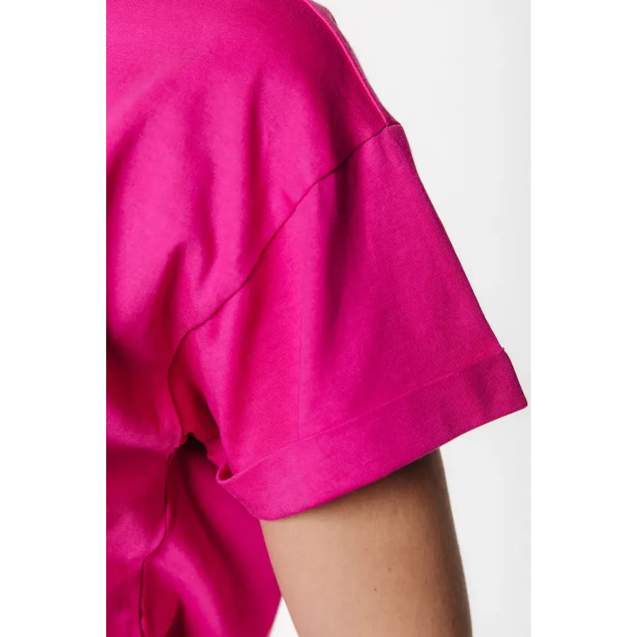 Colourful Rebel Uni Logo T-Shirt - dark fuchsia