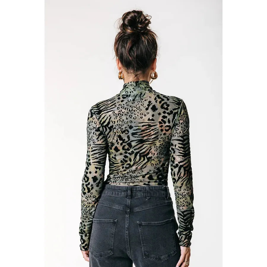Colourful Rebel Neyo Leoparden-Flock-Oberteil
