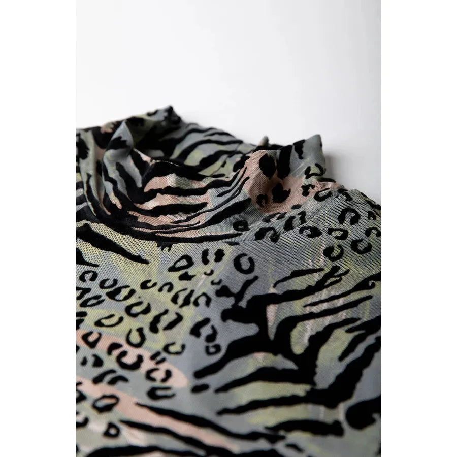 Colourful Rebel Neyo Leoparden-Flock-Oberteil