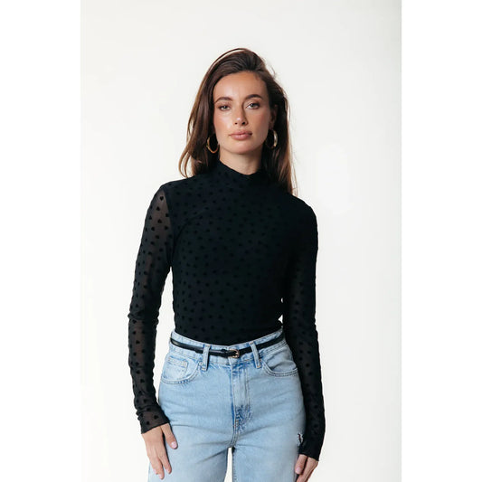 Colourful Rebel Neyo Hearts Mesh Shirt - black