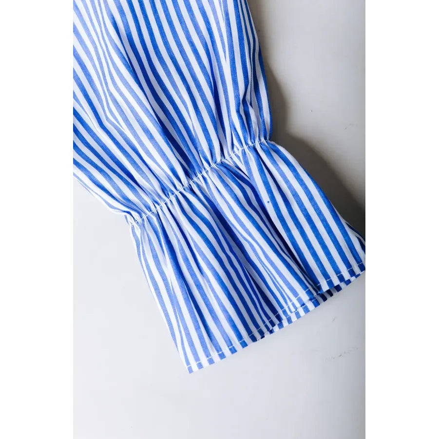 Colourful Rebel Yaz Kontrastärmel-Top - dunkelblau