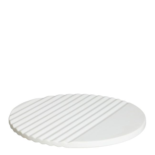 Lübech Living Round Wave Tray - white matte