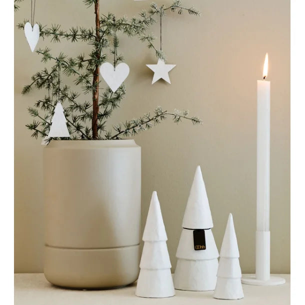 Lübech Living Papier - Weihnachtsbaum - small/ 21cm -weiß-