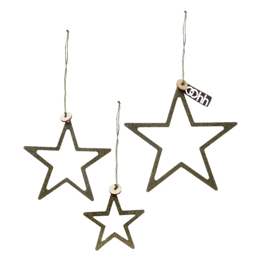Lübech Living Woodz Christmas Stars / Stern -olive- M