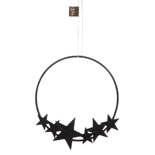 Lübech Living Wooz Kranz Stern -schwarz-