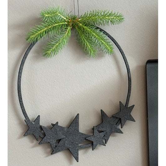 Lübech Living Wooz Kranz Stern -weiß-