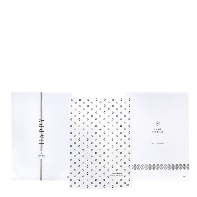 Bastion Collections Kitchen Towel / Geschirrtuch -la vie est belle-