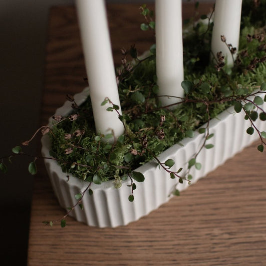 DBKD Stripe Candle Holder/ Kerzenhalter - sandy mole