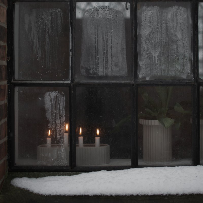 DBKD Stripe Candle Holder/ Kerzenhalter - sandy mole