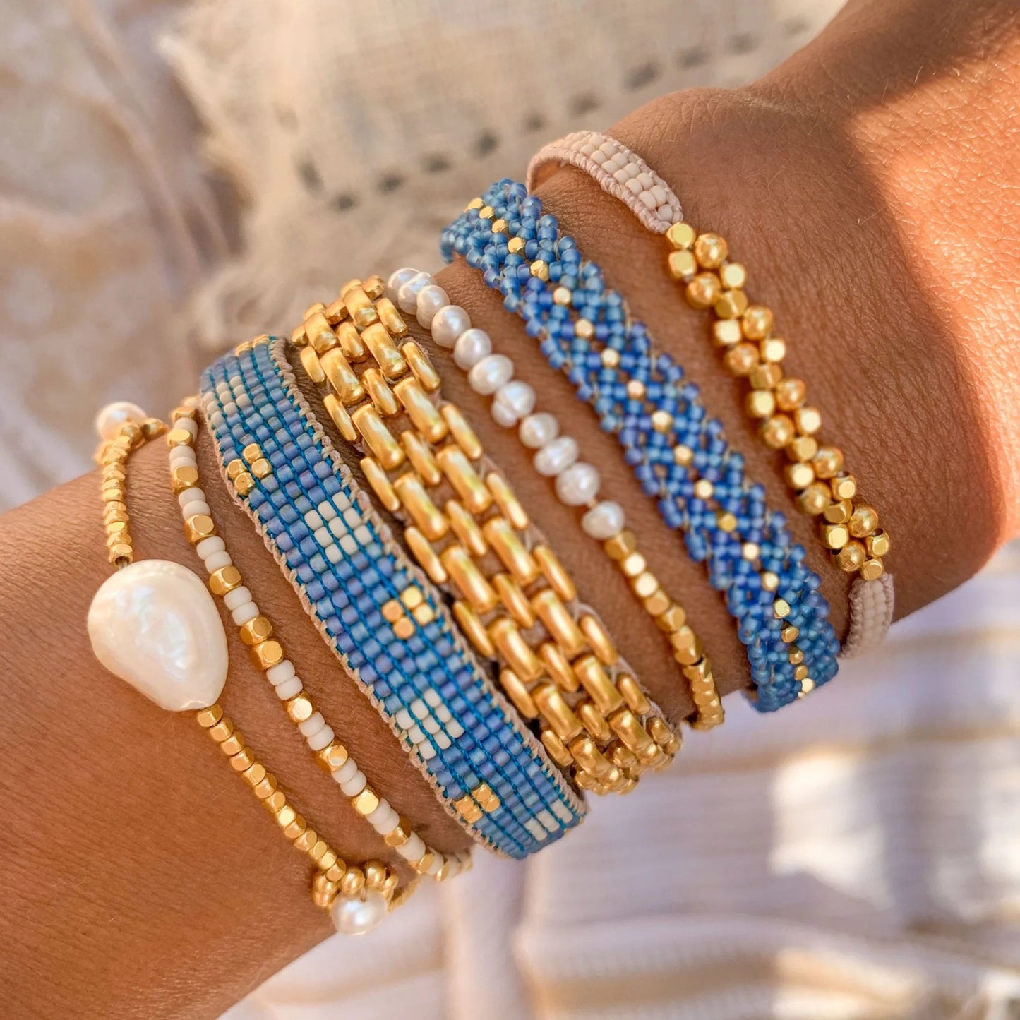 IBU Jewels Armband Peggy Pearl Flower
