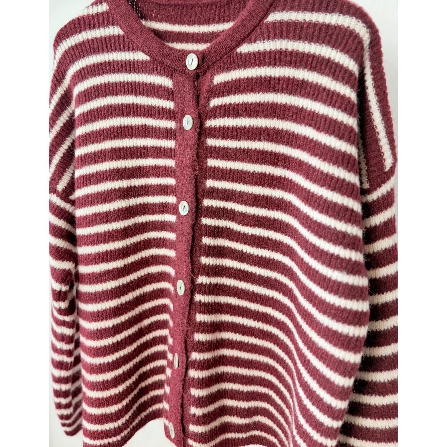 Strickjacke "BerryCream" -bordeaux
