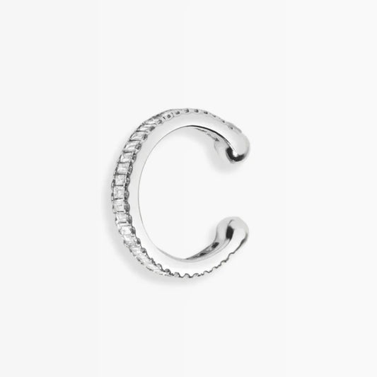 Glam & Glory Baguette Earcuff -silber/weiß-