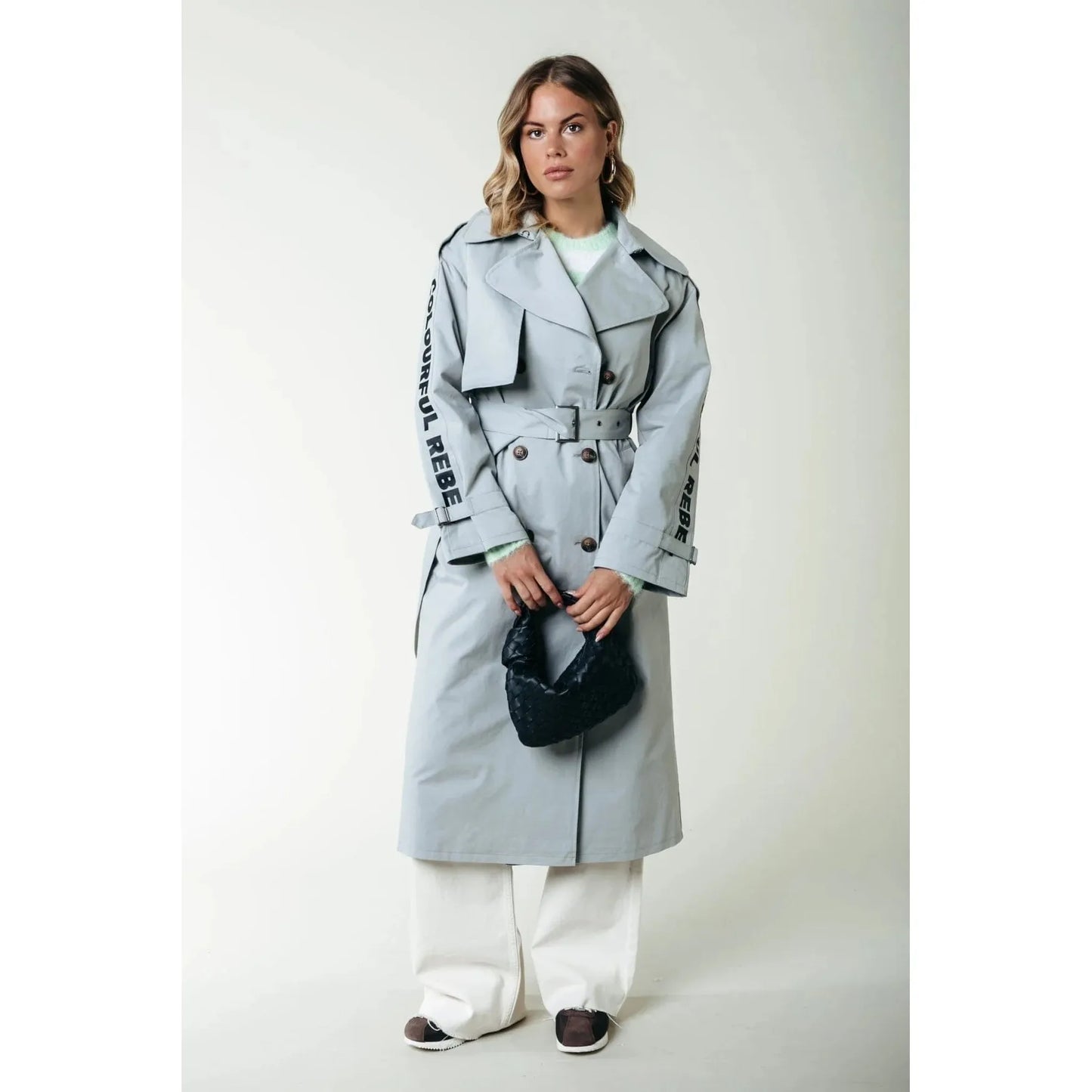Colourful Rebel Trenchcoat -grau-