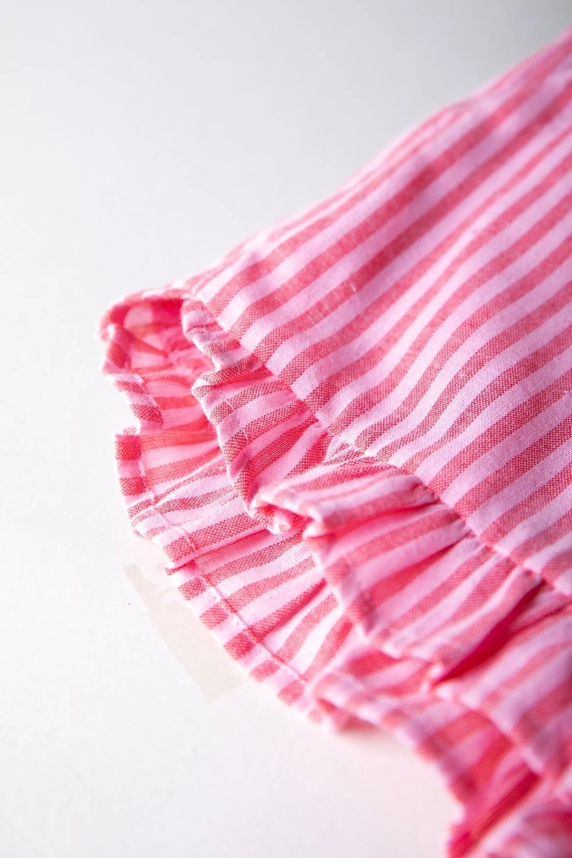 Colourful Rebel Sensa Striped Ruffle Shorts -poppy red-