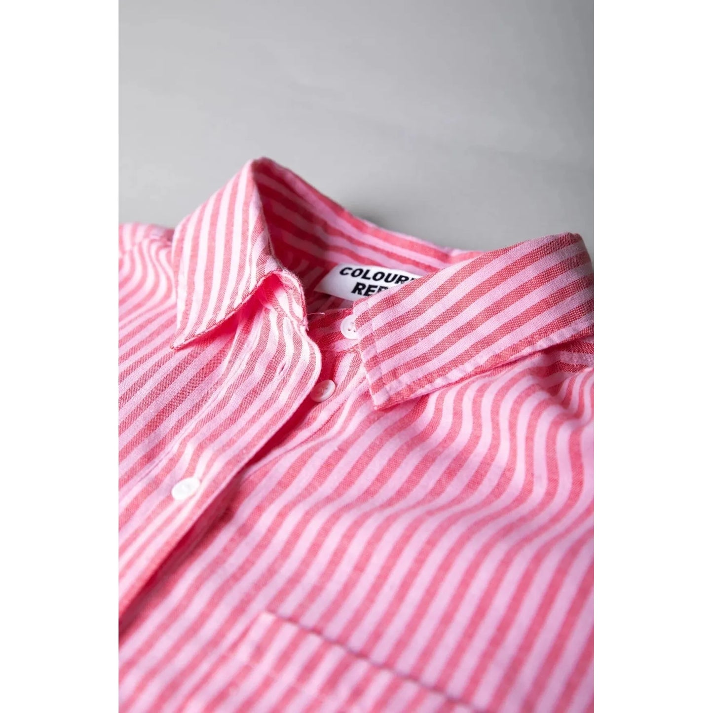 Colourful Rebel Taila gestrefite Bluse -mohnrot-